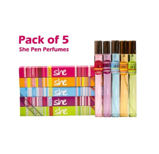 Pack of 5 Long Lasting SHE Fragrance, 50 % Off ( Free Home Delivery)