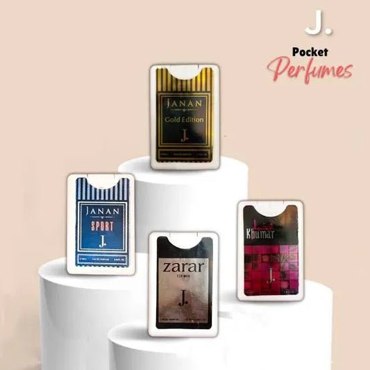 Pack of 4  Long Lasting J, Pocket Size Fragrance, 50 % Off ( Free Home Delivery)